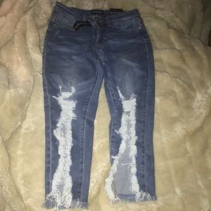 Distressed Jeans, Medium Wash